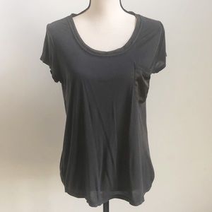 Anne Taylor Loft Slinky Tee Shirt With Pocket